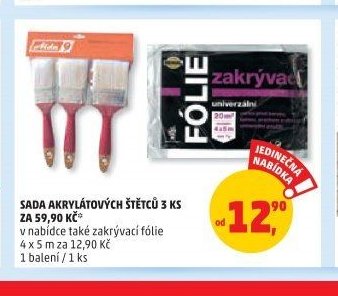 SADA AKRYLÁTOVÝCH ŠTĚTCŮ 3 KS