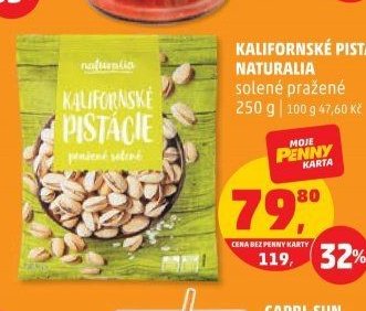 KALIFORNSKÉ PISTÁCIE NATURALIA solené pražené