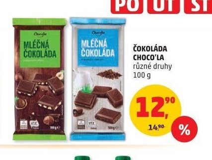 Čokoláda Choco'la různé druhy 100 g