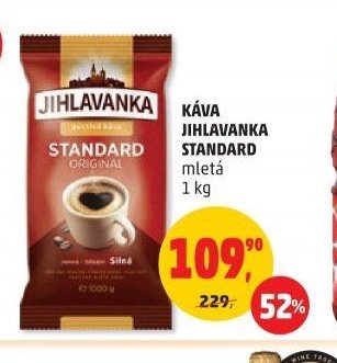 Káva Jihlavanka Standard mletá 1 kg