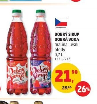 Dobrý sirup Dobrá voda malina, lesní plody 0,7 l