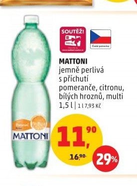 Mattoni jemně perlivá s příchutí 1,5 l
