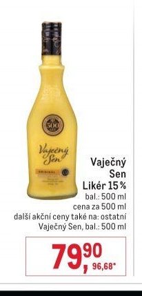 Vaječný Sen Likér 15%