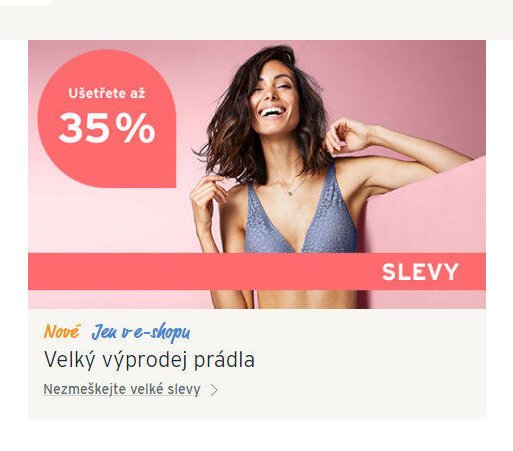 Velký výprodej prádla