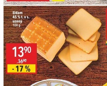 Eidam 45% t. v s. uzený