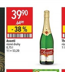 Avanti různé druhy 0,75l