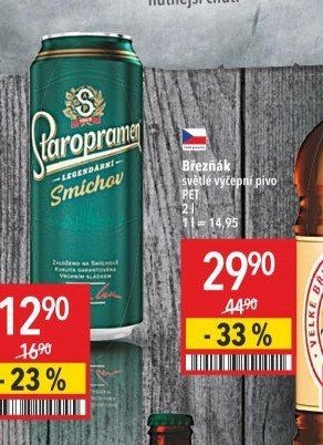 Staropramen Smíchov světlé výčepní pivo PET 2 l