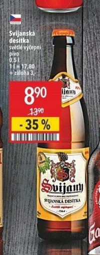 Svijanská desítka světlé výčepní pivo 0,5 l
