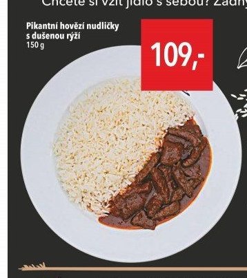Pikantní hovězí nudličky s dušenou rýží