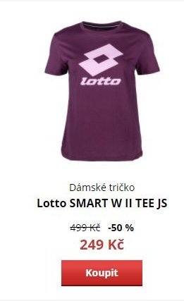 Dámské tričko Lotto SMART W II TEE JS