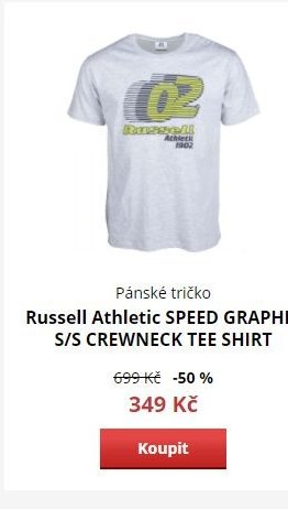 Pánské tričko Russell Athletic SPEED GRAPHIC S/S CREWNECK TEE SHIRT