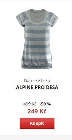 Dámské triko ALPINE PRO DESA