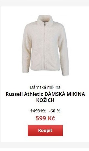 Russell Athletic DÁMSKÁ MIKINA KOŽICH
