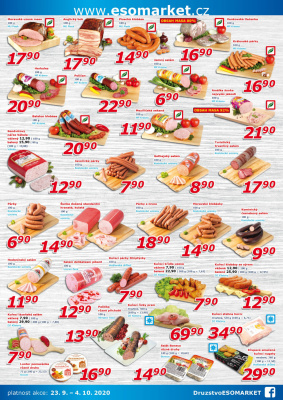 akční leták ESO MARKET 23.9.2020-4.10.2020