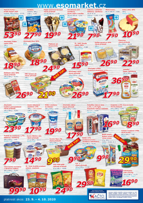 akční leták ESO MARKET 23.9.2020-4.10.2020