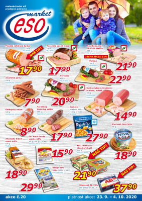akční leták ESO MARKET 23.9.2020-4.10.2020