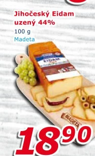 Sýr Eidam uzený 44% Jihočeský Madeta