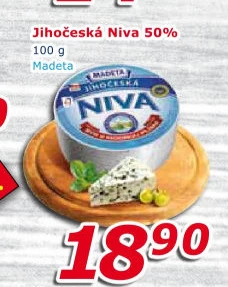 Sýr Niva Jihočeská 50% Madeta