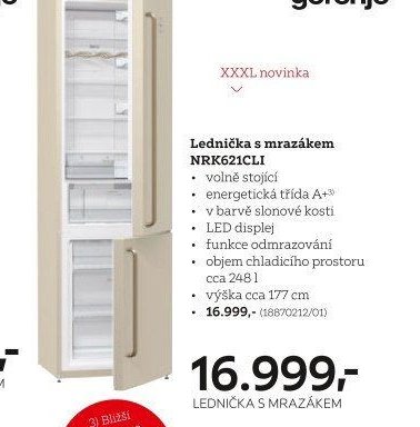 Lednička s mrazákem NRK621CLI