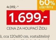 Cena za houpací židli