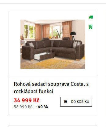 Rohová sedací souprava Costa, s rozkládací funkcí - ASKO akcniletaky.com