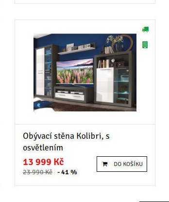 Obývací stěna Kolibri, s osvětlením - ASKO akcniletaky.com