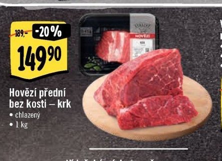 Hovězí přední bez kosti - krk
