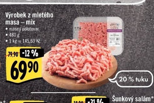 Výrobek z mletého masa - mix
