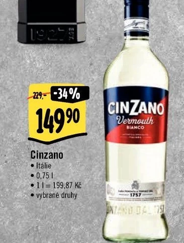 Aperitivy Cinzano