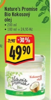 Kokosový olej bio Nature'