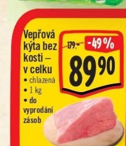 Vepřová kýta bez kosti