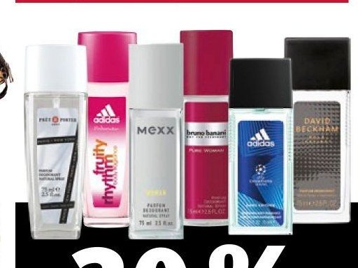 Deodorant Adidas, Mexx, Bruno Banani, David Beckham