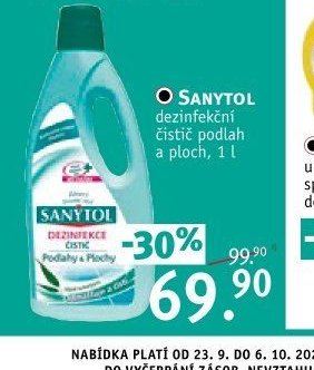 SANYTOL dezinfekční čistič podlah