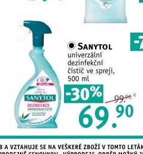 SANYTOL univerzální dezinfekční čistič ve spreji