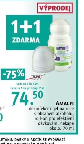 AMALFI dezinfekční gel na ruce