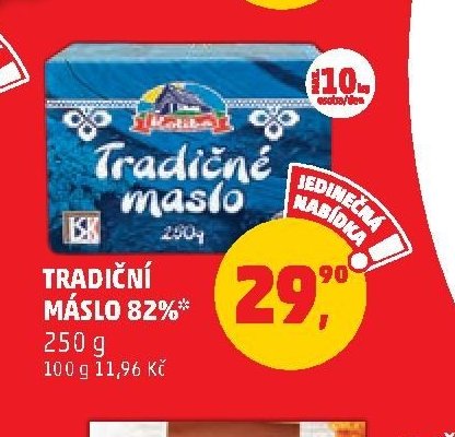 Tradiční máslo 82%