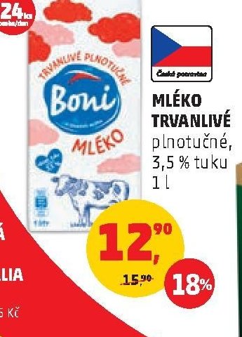 Mléko trvanlivé Boni