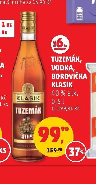 Tuzemák, Vodka, Borovička Klasik
