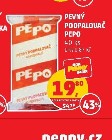 Pevný podpalovač Pepo