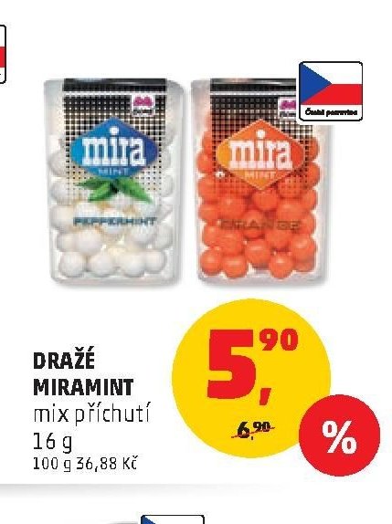 Dražé Miramint mix příchutí