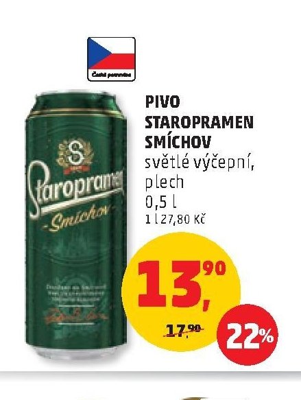 Staropramen Smíchov světlé výčepní