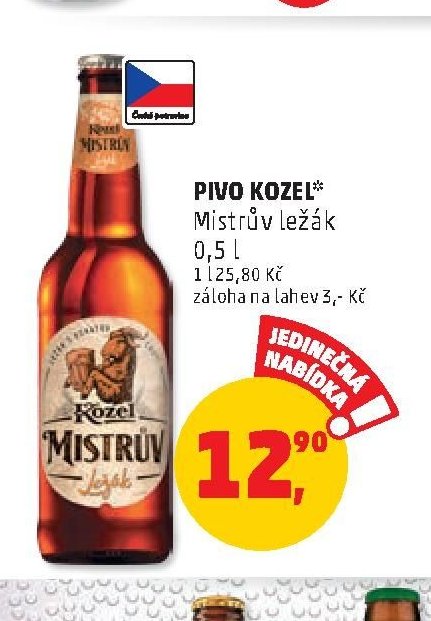 Pivo Kozel Mistrův ležák