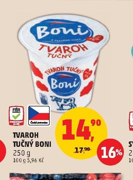 Tvaroh tučný Boni