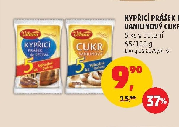 Kypřící prášek do pečiva, Vanilinový cukr Vitana