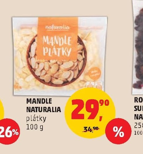 Mandle Naturalia plátky