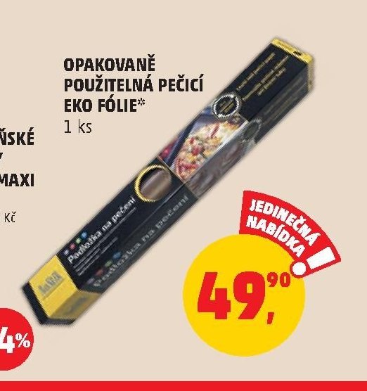 Opakovaně použitelná pečící eko fólie