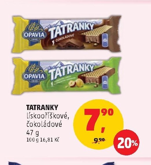 TATRANKY Lískooříškové, čokoládové