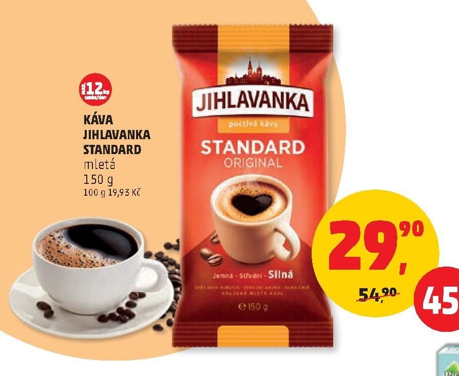 KÁVA JIHLAVANKA STANDARD mletá