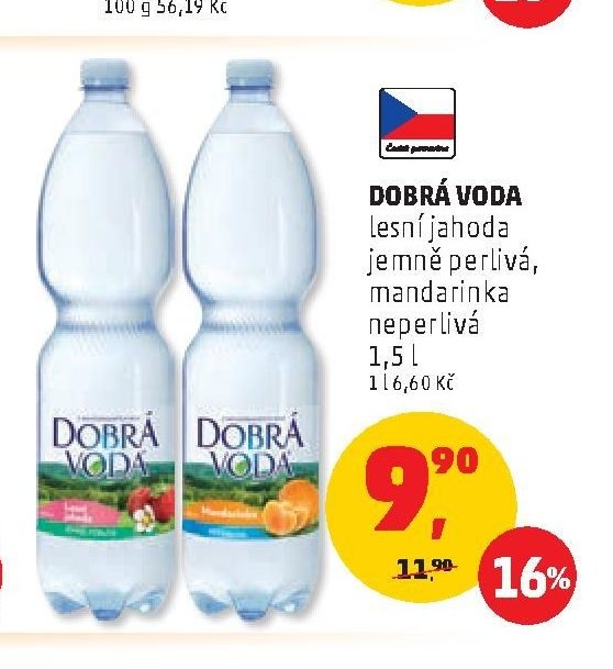 DOBRÁ VODA lesní jahoda jemně perlivá, mandarinka neperlivá