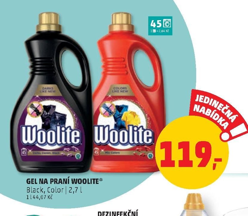 GEL NA PRANÍ WOOLITE Black, Color